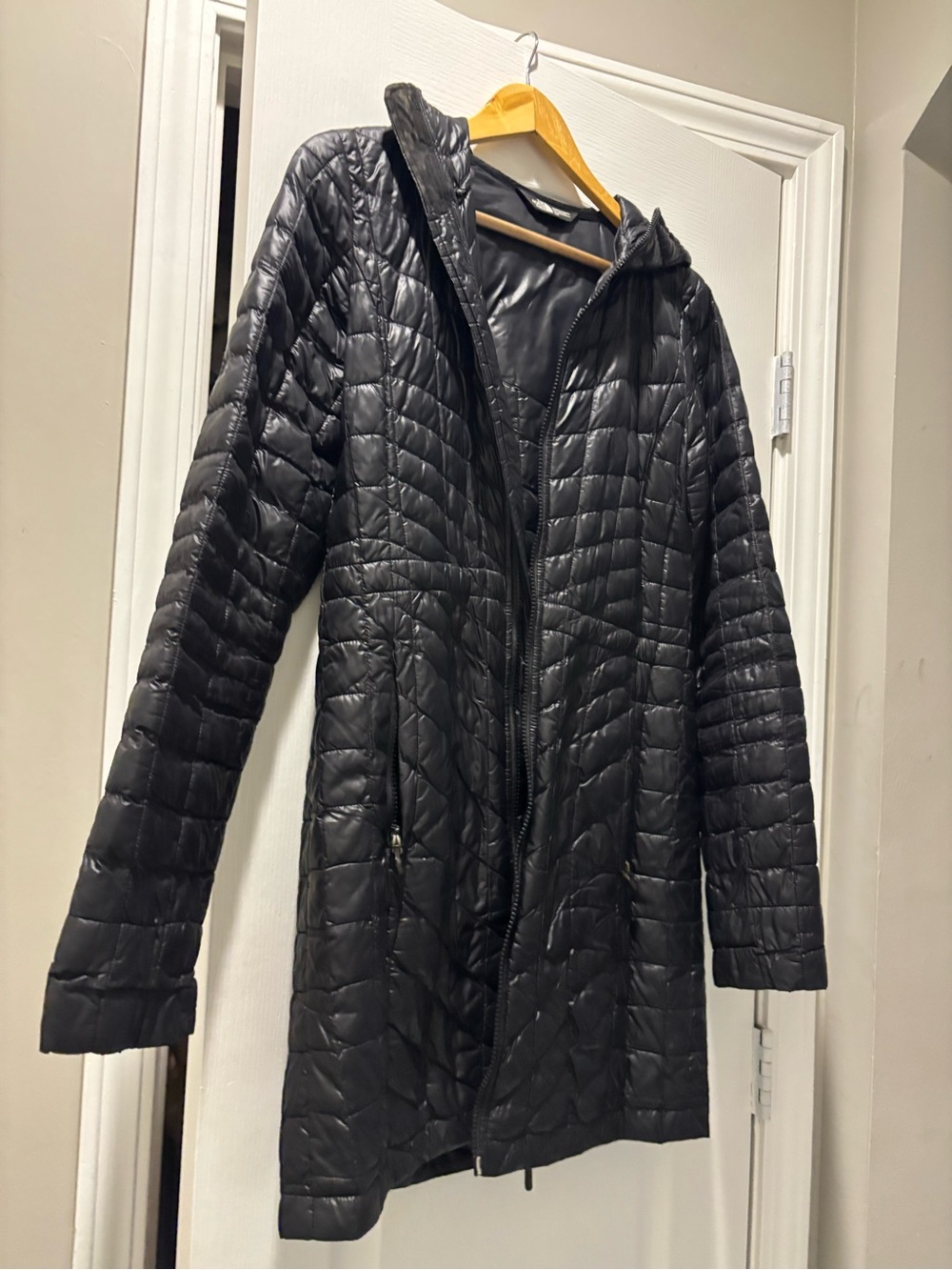 The North Face Black Quilted Hooded Puffer Coat